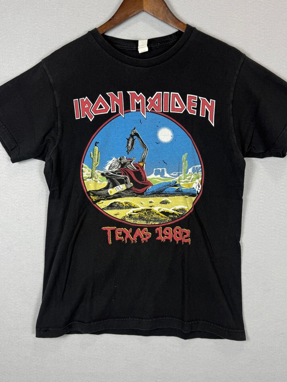 Iron Maiden Texas 1982 Graphic T-Shirt Men's M